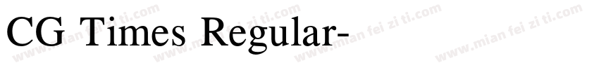 CG Times Regular字体转换